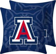 🐾 arizona wildcats university throw pillow covers - set of 2 decorative pillowcases with zipper (18" x 18") - protectors without insert логотип