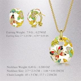 img 3 attached to 💎 QIANSE Jewelry Set: Spring of Versailles Collection - Necklace and Earrings Gift Set for Women, with Jewelry Box - Perfect Christmas, Birthday, or Anniversary Gifts for Her: Mom, Wife, Sister, Best Friend
