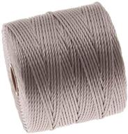 🔗 beadsmith xcr-4251 super-lon cord 18 twisted nylon spool - silver, 77 yd: high-quality knotting material for jewelry making logo