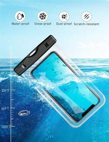 img 2 attached to 📱 2 Pack IPX8 Universal Waterproof Phone Case for Outdoor Water Sports - iPhone 12 Pro Max/11/XS Max/XR/X Galaxy S21 S20 - Up to 7.0 inches - Includes Lanyard