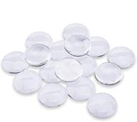 🔍 20pcs efivs arts transparent glass cabochons, 1.57-inch clear glass dome tiles, non-calibrated round half-round flat clear cabochons for diy crafts, photo pendant making, back-to-school gift decor logo