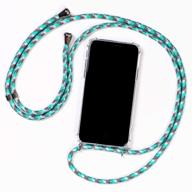 kilucase smartphone necklace - clear protective anti-shock case with lanyard strap cord in mint camo (compatible with iphone 7/8/se) logo