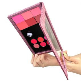 img 1 attached to 🎨 Kalolary 42PCS Magnetic Makeup Palette Set - Professional Empty Palette with Spatula, Adhesive Stickers, and Round Metal Pans for Eyeshadow, Lipstick, and Blush