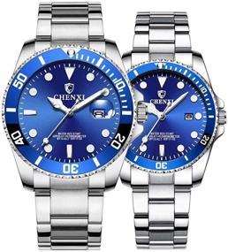 img 4 attached to 🕒 Classic Stainless Waterproof Women's Watches for Couples: The Perfect Timekeeping Pair