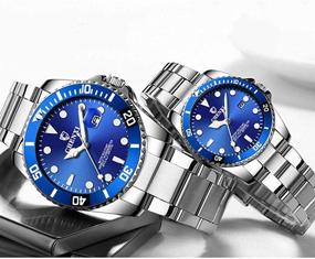 img 3 attached to 🕒 Classic Stainless Waterproof Women's Watches for Couples: The Perfect Timekeeping Pair