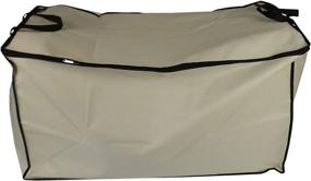 img 4 attached to 🛌 Neusu Beige Extra Large Comforter Storage Bag with Strong Handles - 200 Liter XL, 35.8"x18.5"x18.5