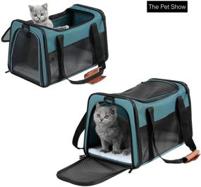 img 3 attached to 🐾 Akinerri Airline Approved Soft-Sided Pet Carriers for Medium-size Dogs and Cats: Collapsible & Travel-Friendly Pet Carriers