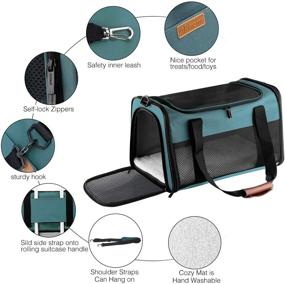 img 2 attached to 🐾 Akinerri Airline Approved Soft-Sided Pet Carriers for Medium-size Dogs and Cats: Collapsible & Travel-Friendly Pet Carriers