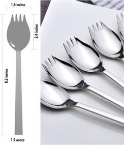 img 3 attached to 🍴 Hiware Sporks 6-pack: Versatile 18/10 Stainless Steel Sporks for Everyday Household Use, Ice Cream Spoon, Salad Forks, Fruit Appetizer Dessert