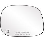 🔥 passenger side heated mirror glass with backing plate - fit system 30203 for dodge ram pick-up 1500, ram 2500, 3500 - 6.5" x 9" x 9.5" (without towing package) logo
