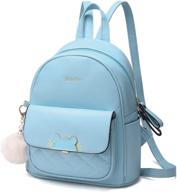zeneller backpack leather bookbag satchel women's handbags & wallets for fashion backpacks logo