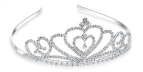 img 3 attached to Pure Elegance: Lovelyshop Rhinestone Crystal Tiara for Weddings, Proms, Birthdays and Pageants (Heart Design)