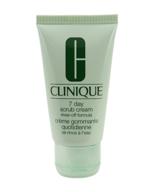 clinique 1.0 oz travel size 7 day scrub cream rinse-off formula logo