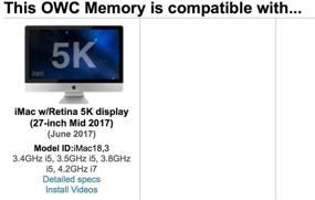 img 1 attached to 🔒 OWC 32GB (4x8GB) DDR4 SO-DIMM PC4-19200 Memory Upgrade for 2017 iMac 27 inch with Retina 5K Display - 2400MHz