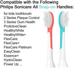 img 2 attached to Replacement Brush Heads for Kids Over 7 Years Old - Compatible with Philips Sonicare Kids Electric Toothbrush HX6042/94, HX6340, HX6034, HX6321, HX6330, HX6331, HX6320 - Pack of 8