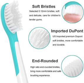 img 3 attached to Replacement Brush Heads for Kids Over 7 Years Old - Compatible with Philips Sonicare Kids Electric Toothbrush HX6042/94, HX6340, HX6034, HX6321, HX6330, HX6331, HX6320 - Pack of 8