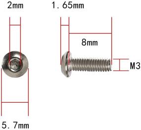 img 3 attached to Ideal Choice: iFlight M3 Titanium Hex Allen Socket Button Head Screws - Pack of 20pcs (M3 x 8mm)