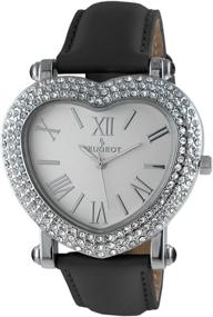 img 4 attached to 💎 Sparkling Elegance: Peugeot Women's Heart Shaped Crystal Women's Watches