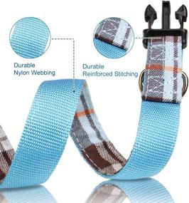 img 2 attached to Dynmeow Plaid Pattern Cat and Dog Collars with Bowtie - Adjustable and Comfortable Gifts for Dogs and Cats, Suitable for Boys and Girls