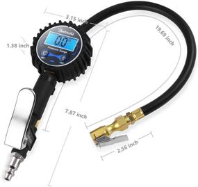 img 1 attached to 🚀 AstroAI Digital Tire Inflator: 250 PSI Air Chuck, Heavy Duty Compressor Accessories with Rubber Hose & Quick Connect Coupler - 0.1 Display Resolution