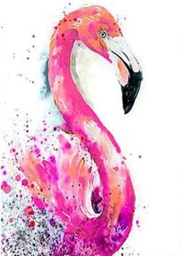 img 4 attached to 🔥 Enhance Home Décor with MXJSUA 5D Diamond Painting Kit – Watercolour Pink Flamingo Design for DIY Crystal Rhinestone Craft, 12x16inch