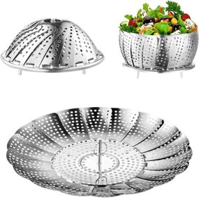 img 4 attached to Steamer Kmeivol Vegetable Stainless Expandable