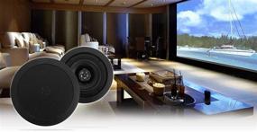 img 4 attached to Enhanced Rockville HC55 Black 5.25-Inch 300W In-Ceiling Home Theater Speakers - 8 Ohm