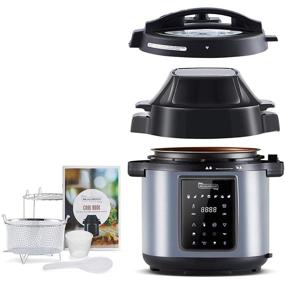 img 4 attached to 🍳 MICHELANGELO Pressure Cooker Air Fryer Combo 6 Quart: A Versatile All-in-One Kitchen Appliance with Detachable Lids for Pressure Cooking, Frying, Sauteing: 6 Qt Capacity