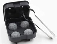 whiskey stones set with 4 large granite sphere whiskey rocks + silicone ice cube tray + stainless steel tong. enjoy extended chilling for your whiskey & beverage with these reusable and sizeable whiskey stones! logo