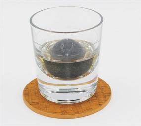 img 2 attached to Whiskey Stones Set with 4 Large Granite Sphere Whiskey Rocks + Silicone Ice Cube Tray + Stainless Steel Tong. Enjoy extended chilling for your Whiskey & Beverage with these Reusable and Sizeable Whiskey Stones!