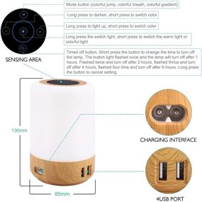 img 3 attached to Charging Bedside Changing Dimmable Function Lighting & Ceiling Fans