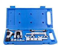 🔧 icool flaring and swaging tool kit for brake line, hvac, water, gas, pipe, brass, magnesium, and soft steel lines, with ratchet wrench and tubing cutter for copper logo