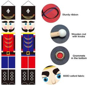 img 1 attached to TruBetter Nutcracker Christmas Decorations - Outdoor Xmas Decor - Soldier Model Nutcracker Banners for Front Door Porch Garden Indoor Exterior Kids Party (Black & Red)