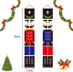 img 2 attached to TruBetter Nutcracker Christmas Decorations - Outdoor Xmas Decor - Soldier Model Nutcracker Banners for Front Door Porch Garden Indoor Exterior Kids Party (Black & Red)