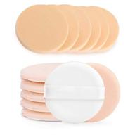 🧽 beakey round makeup sponges & powder puffs set - latex-free blending sponge for liquid foundation, cream, powder, concealer (12 pcs) logo