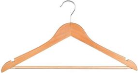 img 1 attached to 🧥 20-Pack of Home-it Natural Wooden Clothes Hangers for Coats and Jackets - Solid Wood Coat Hangers