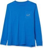 🐋 boys' long-sleeve vintage whale pocket t with glow-in-the-dark feature by vineyard vines logo