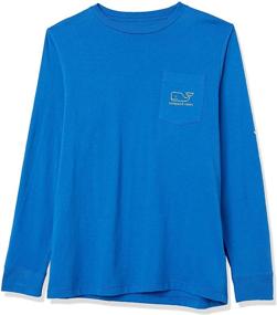 img 4 attached to 🐋 Boys' Long-Sleeve Vintage Whale Pocket T with Glow-in-The-Dark Feature by Vineyard Vines