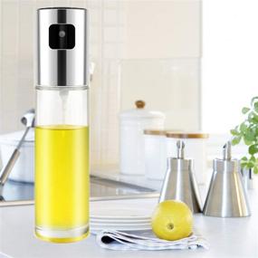 img 3 attached to 🍶 100ml Food-grade Glass Olive Oil Sprayer Bottle for Kitchen, BBQ, Roasting, Grilling, and Air Fryer Cooking - Versatile Salad Oil Dispenser with Vinegar. Ideal for Mister, Baking, and Frying.