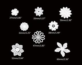 img 2 attached to 🌸 40pcs Mixed Style White Hollow Out Lace Flower Applique Patches for Sewing Crafts & Decoration - Honbay