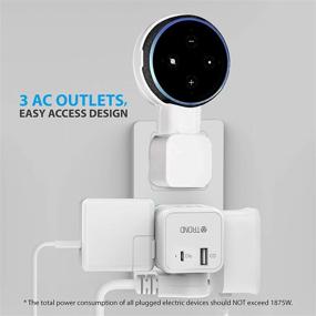 img 3 attached to TROND Outlet Extender Box с быстрой зарядкой Quick 3.0, USB C PD стеновым зарядным устройством и многоразъемным Splitter Expander для розеток