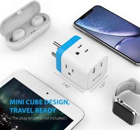 img 1 attached to TROND Outlet Extender Box с быстрой зарядкой Quick 3.0, USB C PD стеновым зарядным устройством и многоразъемным Splitter Expander для розеток