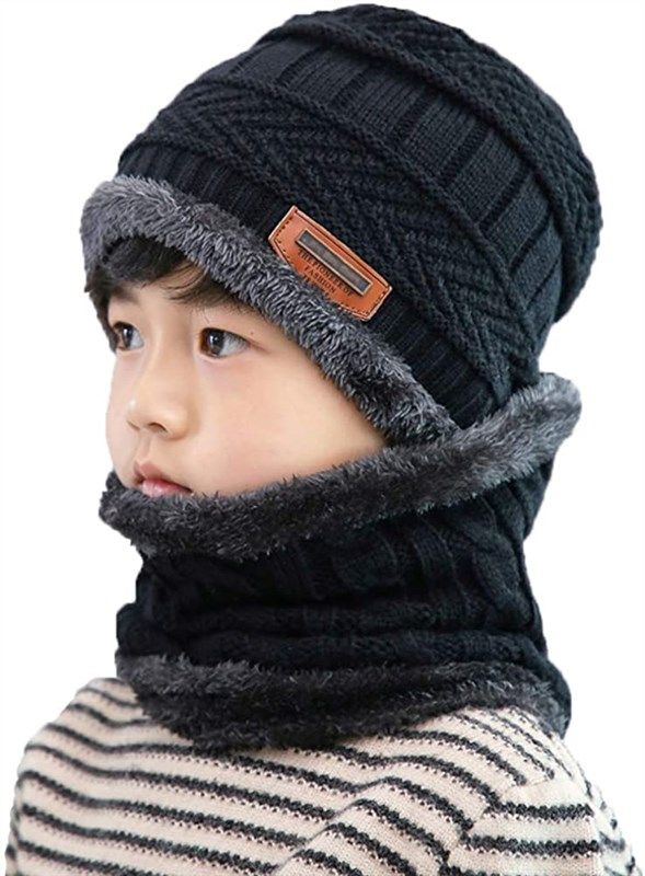 xyiyi winter fleece lining beanie boys' accessories 로고