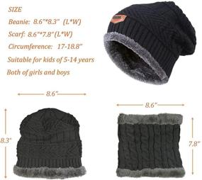 img 2 attached to ❄️ Warm Winter Beanie with XYIYI Fleece Lining - Ideal Boys' Accessories for Cold Weather
