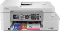 brother mfc-j805dw inkvestmenttank color inkjet all-in-one printer: mobile device and duplex printing w/1-year ink in-box - white, one size (amazon dash replenishment ready) logo