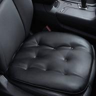 🪑 comfortable big ant leather car seat cushion pad - soft seat protector for car office home use - all-season universal fit - 1pc (black) logo