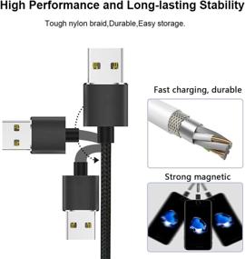 img 1 attached to ⚡ Magnetic USB Charging Cable: Micro USB, Type C & IProduct with LED - Convenient and Versatile Charging Solution