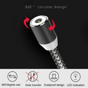 img 3 attached to ⚡ Magnetic USB Charging Cable: Micro USB, Type C & IProduct with LED - Convenient and Versatile Charging Solution