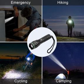 img 1 attached to 🔦 HAUSBELL LED Flashlight, High Lumen Flashlights, Zoomable, Water Resistant, 5 Modes, Camping Lights, Indoor Outdoor Flashlight, Hiking, Kids, Emergency - Pack of 2