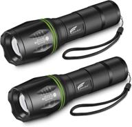 🔦 hausbell led flashlight, high lumen flashlights, zoomable, water resistant, 5 modes, camping lights, indoor outdoor flashlight, hiking, kids, emergency - pack of 2 логотип